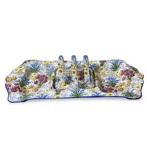 Royal Winton Grimwades “Marguerite” Ceramic Toast Rack and Breakfast Tray